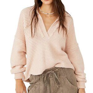 Free People Marlie Pullover Sweater in Dusty Pink Size Small